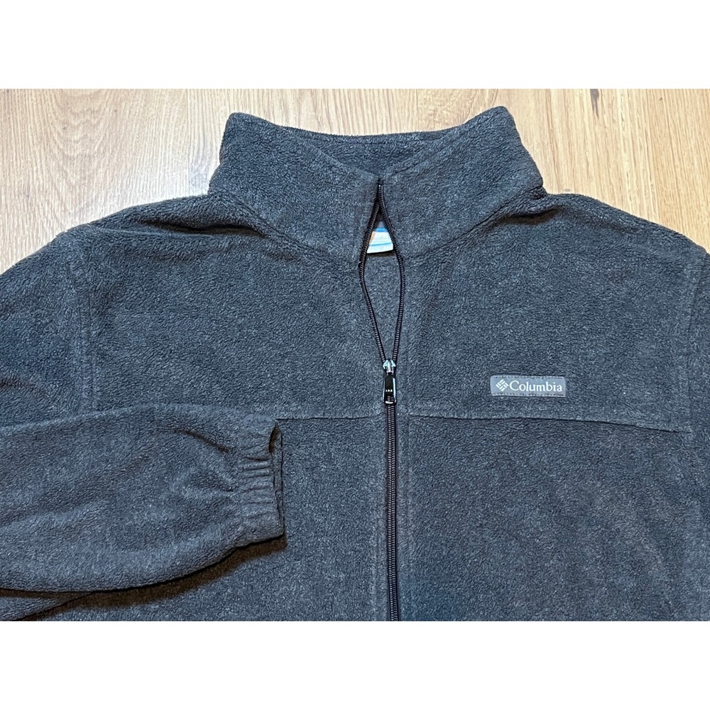 Columbia Full Zip Fleece Jacket Mens 2X Dark Grey Gorpcore Hiking Outdoor Winter - Picture 2 of 7